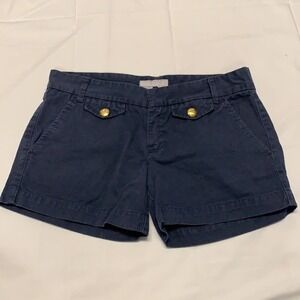 Love turf Navy Blue Shorts. Lady Size 8. EUC. 2 buttons in front for decoration